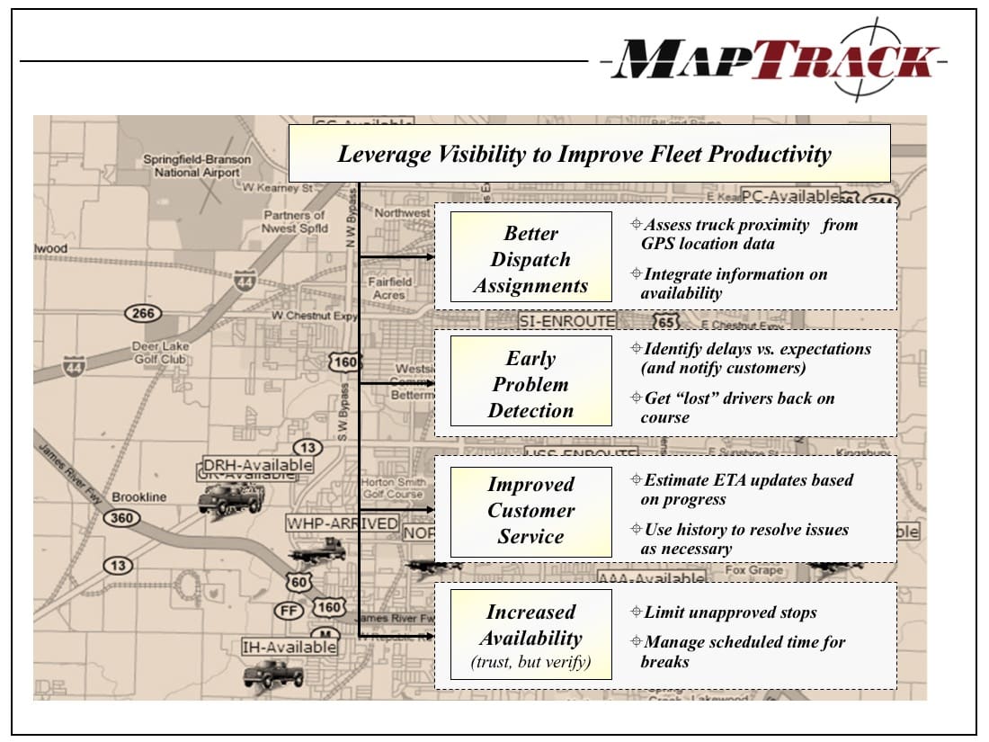 MapTrack - Improve Fleet Productivity MapTrack - Improve Fleet Productivity