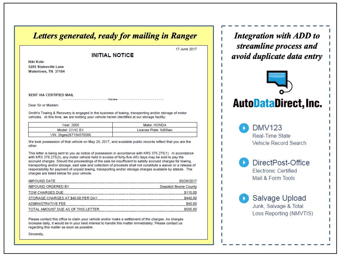 lein-letter Lien Letter Processing