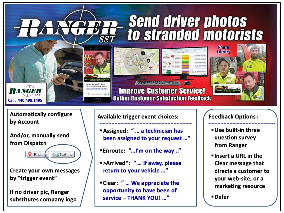 send driver photos Updating Customers on Arrival Status